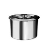 Bacia de aço inoxidável 304 bacia de tempero de cozinha de qualidade alimentar bacia de óleo comercial com tampa pequena bacia de ferro redonda