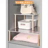 Estante divisorio acrílico para armario para organizar zapatos, estante de almacenamiento interno por capas, gabinete de almacenamiento de escritorio simple