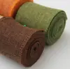 Cinta de rollo de lino sintético de 6 cm Decoración europea y americana para bodas y Navidad Venta directa de fábrica de cintas
