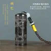 Caixa de incenso de ébano com escultura em parafuso, tubo pequeno para incenso, tubo para palitos de dente, caixa de pó de madeira, tubo de cigarro, pode ser tocado