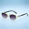 Gafas de Sol de Lujo Modelo Nuevo 2026 con Montura Ovalada de Metal, Mismo Estilo que Zhou Ye, Gafas de Sol Vintage para Mujer, Estilo Old Money, Modernas