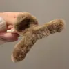 Grampo de Cabelo Elegante de Flor de Alto Padrão Acessórios de Cabelo Novo Estilo 2025 Grampo Tubarão com Volume Pequeno de Cabelo Estilo Coreano Grampo de Cabelo Coração Maillard