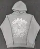 Sudadera con capucha de forro polar grueso de peso pesado 450 g, original de ultramar, para hombre, con estampado de espuma de Araña Sp5Der