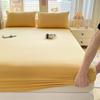 Lençóis de Cama Tipo Naked Sleeping para Maternidade e Bebê, Peça Única Ajustada, Algodão Puro, Colcha com Borda Totalmente Envolvente, Algodão Lavado, Lençóis de Cama, Lençóis de Cama Ajustados de Algodão Puro, Conjunto de Três Peças