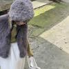 Colete de Pelúcia Falso para Meninas Roupa Infantil Coreana Moda Bebê Feminina Estilo Coreano Cor Sólida Colete Fofo Tendência