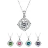 Colar de Moinho de Vento Moissanite para Mulheres S925 Prata Esterlina Trevo de Quatro Folhas Pingente Luz de Luxo Simples Moda Nicho Presente