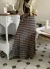 Chic Coreano 2026 Primavera y Verano Nuevo Estilo Retro Moda Cuadros Falda Larga de Gasa Línea A para Mujer