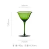 Copa de Vino Verde Retro, Vidrio de Cristal con Bordes Florales, Copa de Champaña Creativa con Forma de Pétalo para Uso Doméstico, Copa para Helado
