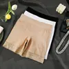 Shorts de Seguridad sin Costuras Ropa Interior Antiexposición Dos en Uno Alta Elasticidad Control de Abdomen Pantalones Cortos de Boxer Borde de Encaje de Doble Capa Borde Antivuelco