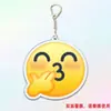 Chaveiro Pingente de Bolsa com Adesivo de Emoji Xiaohongshu Acrílico Sorriso Criativo Tendência Fofo Divertido Enfeite de Pendurar