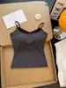 Camisola Falsa de Dos Piezas Estilo Dulce Millennial con Ribete de Encaje Sexy, Corte Ajustado y Versátil con Copas Integradas