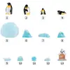 Nuevo Pingüino Lindo Musgo Micro Paisaje Nieve Adornos Bloque de Hielo Resina Paisajismo Adornos