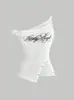 Camisole Estampada Transfronteiriça Europeia e Americana 2026 Comércio Exterior Aliexpress Tendência Design Y2K Top Assimétrico