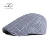 Sombreros para Hombre, Boinas a Cuadros de Moda Estilo Coreano, Gorras de Pintor Artísticas Casuales Retro Británicas para Mujer