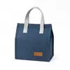 Bolsa tote gruesa aislada, bolsa de almuerzo multifuncional, bolsa de picnic de lona con papel de aluminio resistente a las manchas, aislada para uso al aire libre, moderna