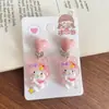 Brincos Infantis Presilhas de Orelha Sem Furos na Orelha Brincos Anti-Dor de Princesa Brincos de Desenho Animado de Princesa Fofos Joias para Meninas