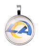 Venta caliente transfronteriza, collar con colgante del equipo de rugby de la NFL32 de EE. UU., Los Angeles Rams, al por mayor.