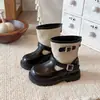 Botas de cuero para niños, nuevos modelos de otoño e invierno, botas de media caña para niñas, botas estilo Martin antideslizantes para niños, botas para niños de 6 a 12 años