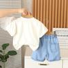 Traje de Verano para Niño 2025 Nueva Ropa de Verano para Bebé Conjunto de Dos Piezas de Manga Corta Delgada para Niños Moderno Una Pieza Envío Directo