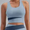 Sutiã Esportivo TATABLANOM Color Block de Alta Elasticidade para Mulheres, Sem Aro, Bojos Fixos, Top Regata para Yoga Fitness, Emagrecedor