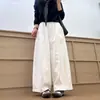 Pantalones de Pierna Recta Holgados de Cintura Alta de Estilo Japonés para Primavera y Verano 2026 Pantalones Casuales Adelgazantes Diseño Holgado Pantalones de Pierna Ancha de Algodón Titanio