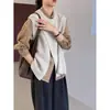 Conjunto completo de ropa de mujer estilo coreano, conjunto de dos piezas, camisa de manga larga con chaleco de personalidad, nueva moda primavera y otoño 2025