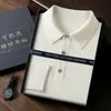 Suéter de Cashmere 100% Puro Fio Fino com 68 Fios para Homens, Gola Polo, Pulôver, Lavável à Máquina, Cor Sólida, Suéter de Tricô de Alta Qualidade
