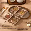 Bolsas para Galletas con Fondo Blanco Transparente y Fondo Dorado, Bolsas Selladas a Máquina, Bolsas de Empaque para Pasteles de Luna, Pasteles de Yema de Huevo, Galletas, Té de Flores y Empaque para Repostería