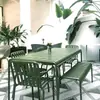 Conjunto Simple Moderno de Mesa y Sillas para Exterior para Balcón, Tienda de Té con Leche, Cafetería, Ocio Combinación de Conjunto de Sillas y Mesa de Aleación de Aluminio