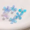 Cor Dopamina Acrílico Flor de Quatro Pétalas com Peças de Charme DIY Brincos Feitos à Mão Brincos de Pino Pulseira Acessórios de Joias Atacado