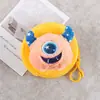 Broche de Peluche de Dibujos Animados Cuerno Monstruo Pequeño Muñeco Colgante Monedero para Niños DIY Bolsita Accesorios para Muñecas Accesorios