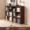 Librero Bajo de Madera Maciza, Gabinete de Almacenamiento en Rejilla para el Hogar de Pie, Gabinete de Exhibición y Almacenamiento para Sala de Estar, Estantería de Combinación Libre para Montar en Pared