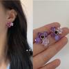 Nicho design coreano esmalte brincos simples temperamento feminino estilo Hong Kong retro amor brincos pérola orelha jóias atacado