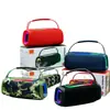Boombox2000 Bolso Altavoz Bluetooth Impermeable de Alta Potencia Tela Tela Audio para Baño Subwoofer RGB