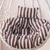 Cojín Grueso para Cesta Colgante, Cojín para Silla Colgante Tipo Nido de Pájaro de Ratán, Cojín Individual para Silla Colgante, Cojín Redondo para Mecedora Extraíble y Lavable