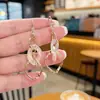 Elegantes Pendientes de Aro Transparentes de Colores Entrelazados con Ganchos para Orejas, Modernos Pendientes Largos de Borla Espiral Doble Retorcida