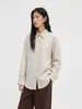 JW OrderCamisa Vertical Listrada Estilosa e Elegante para Mulheres Chegada Nova Outono 2026 Camisa Polo de Linho