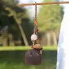 Sonajero Natural de Cáscara de Fruta Adorno Colgante para Coche Estilo Bosque Bolsita de Cáscara de Fruta Hecha a Mano DIY Colgante de Sonajero de Mano Campana Colgante de Viento
