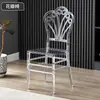 Silla de Banquete de Cristal para Hotel Silla de Plástico Napoleón para Restaurante Silla Transparente para Exteriores de Salón de Bodas Mesa y Silla para Hotel