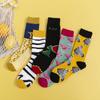 Calcetines de algodón con dibujos de animales para mujer, calcetín de algodón, estilo Joker, para primavera, otoño e invierno, venta al por mayor