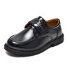 Zapatos de rendimiento para reloj de niño Zapatos de estudiante blancos Flor de etiqueta Zapatos de niño Estilo británico primavera y otoño Zapatos pequeños de cuero negros para mujer para niño