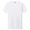 Camiseta de manga corta para hombre, cuello en V, color blanco liso, ajustada, cuello de pollo, interior de verano, blanca