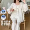 Xiyue Wholesale 10A Pijama Antibacteriano de Maternidad Gasa de Algodón Puro Estilo Delgado Primavera/Verano con Almohadillas Extraíbles en el Pecho Ropa de Dormir de Maternidad Clase A