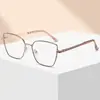 Gafas Metálicas de Moda Europeas y Americanas Transfronterizas Anti Luz Azul, Nuevo Estilo con Bisagras de Resorte Únicas, Monturas de Marco Completo, Se Pueden Adaptar con Lentes de Graduación