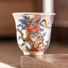 Plata 999 Taza Maestra de Alta Gama Caqui Ruyi Taza Campana Taza de Té Kung Fu Taza para Degustación de Té Lujo Ligero Juego de Té Antiescaldante