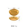 Plato para condimentos de acero inoxidable 304 de estilo coreano de un solo compartimento dorado para salsa para barbacoa, aperitivos, sushi, plato para salsa poligonal