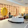 Estantería de Información Simple de Múltiples Niveles para Sala de Lectura de Biblioteca Escolar Grande Estante Circular para Libros de Dibujo Libros Ilustrados