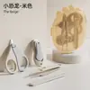 Tijeras para Uñas de Bebé, Cortauñas Específico para Bebés, Lima de Uñas, Set de Cortauñas de Dibujos Animados para Bebés con Seguridad Anti-pellizco