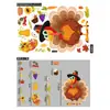 Nueva Cinta Adhesiva Estática de Pavo y Hoja de Arce de Acción de Gracias para Vidrio