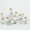 Jarrón Pequeño de Cuerda de Cáñamo Hecho a Mano Igual que el de Amazon, Jarrón de Vidrio para Flores Retro, Jarrón Pequeño Transparente Decoración de Escritorio